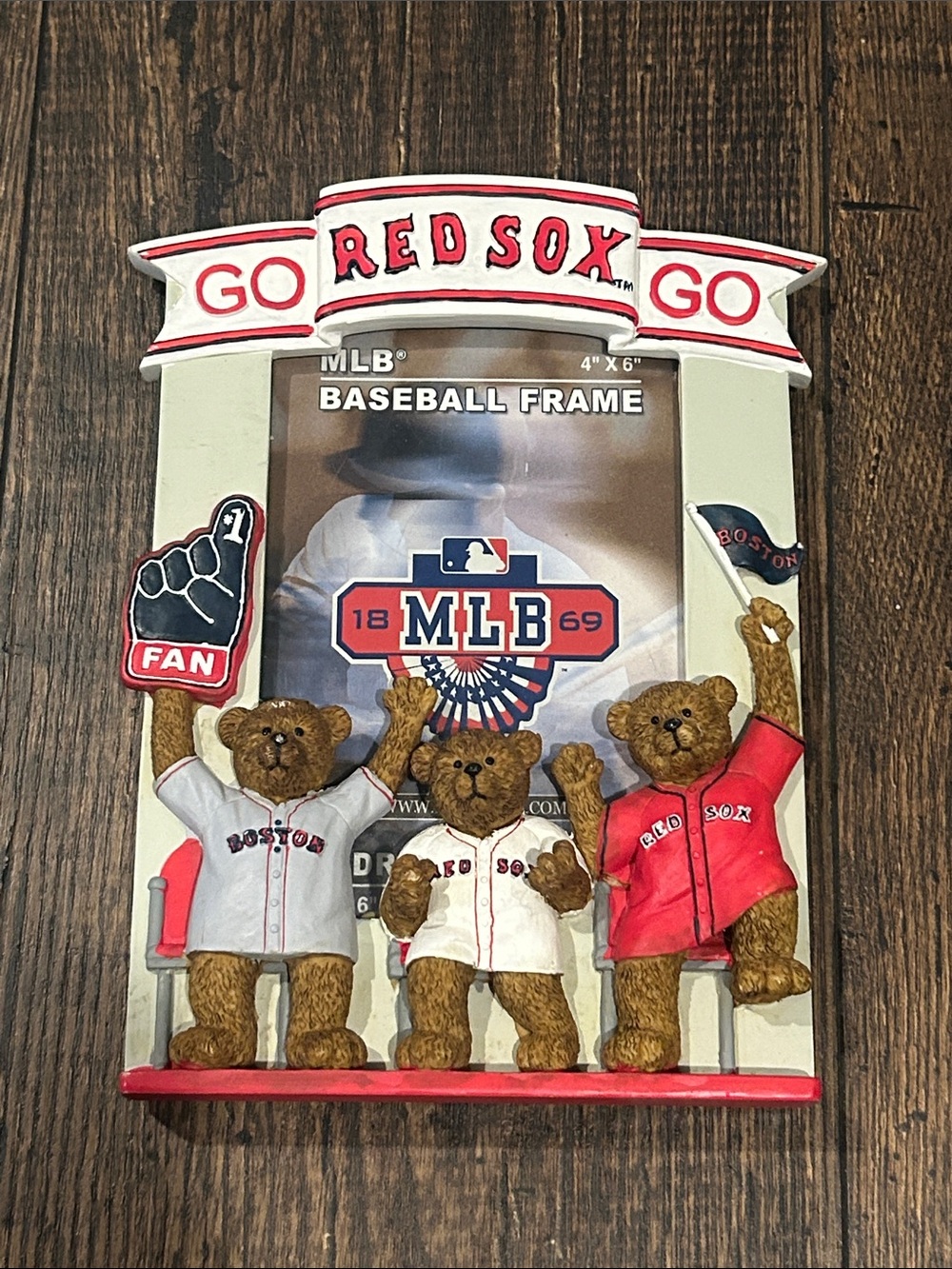 MLB Boston Red Sox Bear Baseball Photo Frame, 4x6